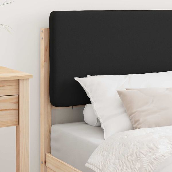 vidaXL Cadre de lit avec t&ecirc;te de lit rembourr&eacute;e Noir 100 x 200 cm