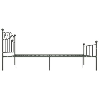 vidaXL Cadre de lit sans matelas gris métal 120x200 cm