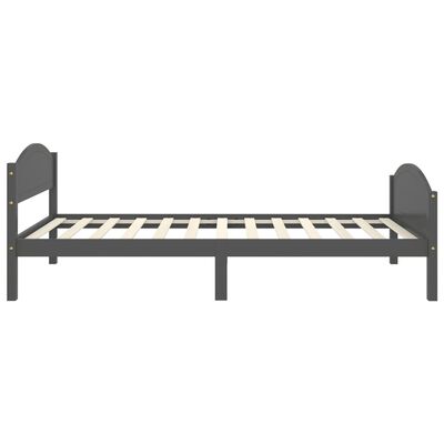 vidaXL Cadre de lit sans matelas gris foncé bois pin massif 90x200cm