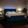 vidaXL Sommier &agrave; lattes de lit et matelas bleu 180x200 cm velours