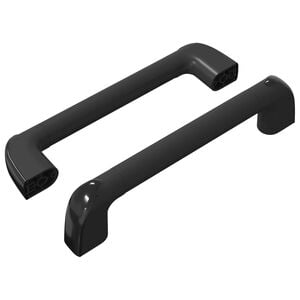 vidaXL Poign&eacute;e Uni 2 pi&egrave;ces Noir 380 x 34 x 85 mm Aluminium et PP