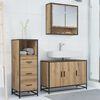 vidaXL Ensemble de mobilier de salle de bain 3 pcs Ch&ecirc;ne artisanal