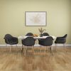 vidaXL Chaises &agrave; manger lot de 6 gris fonc&eacute; tissu