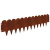 vidaXL Bordure de Pelouse 20 pcs 103 x 25 cm Acier Rouill&eacute;
