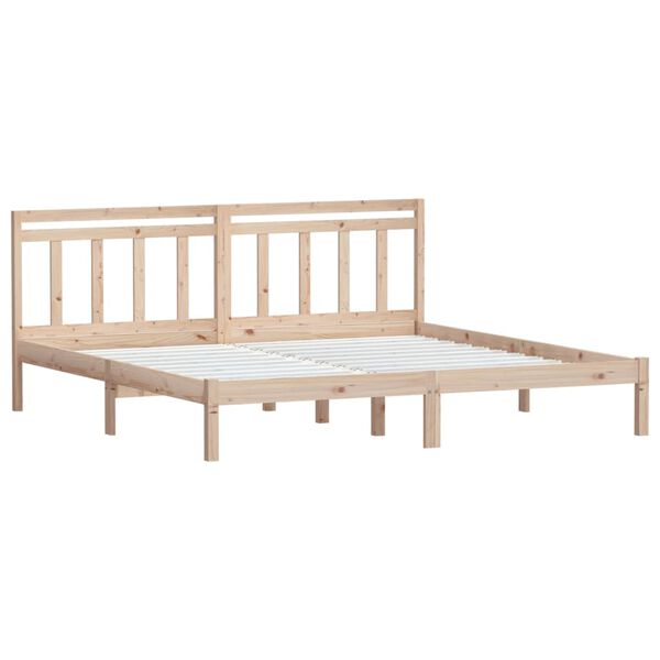 vidaXL Cadre de lit sans matelas bois massif 200x200 cm