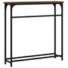 vidaXL Table console ch&ecirc;ne marron 75x19,5x75 cm bois d'ing&eacute;nierie