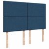VidaXL Cadre de lit ottoman avec matelas bleu 140x200 cm tissu