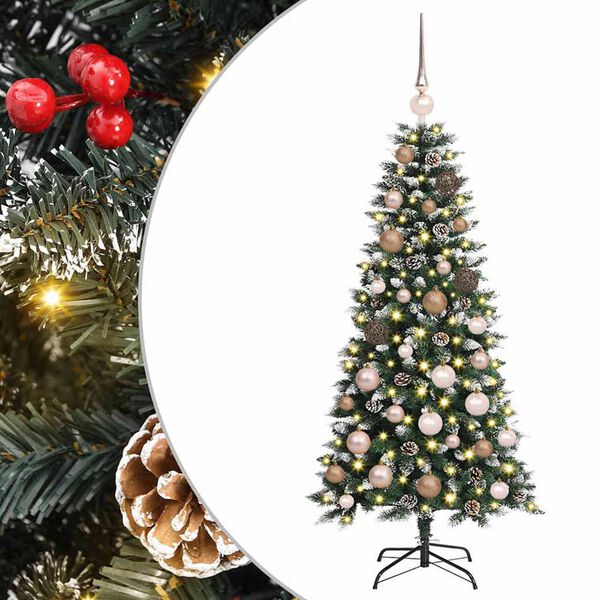 vidaXL Sapin de No&euml;l artificiel Vert 120 cm PVC, plastique et acier