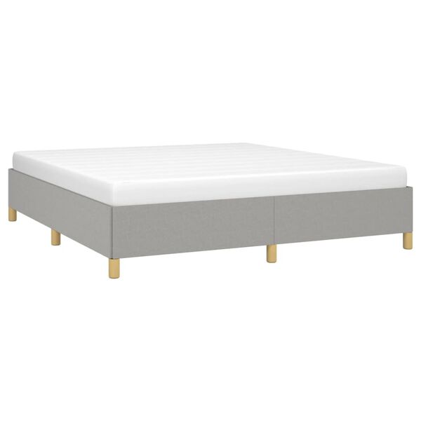 vidaXL Cadre de lit gris clair 180x200 cm tissu