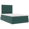 vidaXL Lit avec rangement et matelas Vert fonc&eacute; 120 x 200 cm Velours