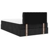 vidaXL Lit ottoman avec matelas et LED noir 120x190 cm tissu