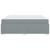 vidaXL Cadre de lit avec matelas Gris clair 180 x 200 cm tissu