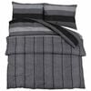 vidaXL Ensemble de housse de couette gris fonc&eacute; 135x200 cm Coton