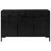 vidaXL Buffet Noir 110x35x70 cm Bois de pin massif