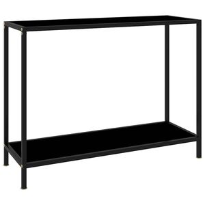 vidaXL Table console Noir 100x35x75 cm Verre tremp&eacute;