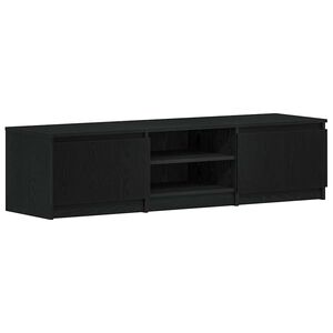 vidaXL Meuble TV en ch&ecirc;ne noir 140x40x36 cm bois d'ing&eacute;nierie