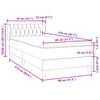 vidaXL Sommier &agrave; lattes de lit et matelas gris clair 80x210 cm velours
