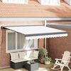 vidaXL Auvent R&eacute;tractable Blanc 300 x 250 cm Tissu et M&eacute;tal