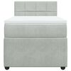 vidaXL Sommier &agrave; lattes de lit et matelas Gris clair 100x200cm Velours