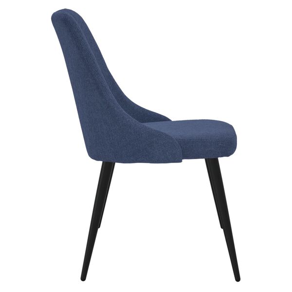 vidaXL Chaises &agrave; manger lot de 4 bleu tissu