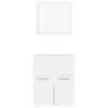 vidaXL Ensemble de meubles de salle de bain Blanc Aggloméré