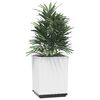 vidaXL Jardini&egrave;res 4 pcs blanc 30x30x37 cm polypropyl&egrave;ne