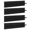 vidaXL &Eacute;tag&egrave;res Murales 4 pc Ch&ecirc;ne noir 80 x 11,5 x 18 cm