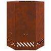 vidaXL Foyer sans fum&eacute;e Marron 38 x 38 x 51 cm Acier patin&eacute;