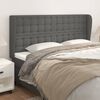 vidaXL T&ecirc;te de lit avec oreilles Gris 183x23x118/128 cm Similicuir
