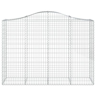 vidaXL Paniers à gabions arqués 7 pcs 200x50x140/160 cm Fer galvanisé