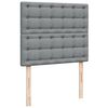 vidaXL Sommier &agrave; lattes de lit et matelas gris clair 120x190 cm tissu