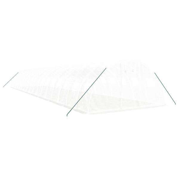 vidaXL Serre avec cadre en acier blanc 72 m&sup2; 18x4x2 m