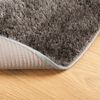 vidaXL Tapis ISTAN &agrave; poils longs aspect brillant gris &Oslash; 200 cm