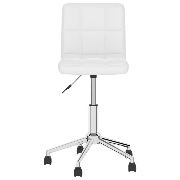 vidaXL Chaises pivotantes &agrave; manger lot de 6 blanc similicuir
