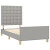 vidaXL Cadre de lit sans matelas avec t&ecirc;te de lit gris clair 90x190cm