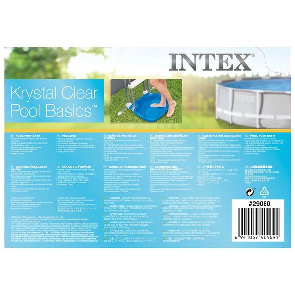 Intex Bain de pieds de piscine 11,5 L 56x46x9 cm Bleu
