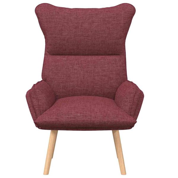 vidaXL fauteuil Bordeaux 69 x 74 x 93 cm Tissu et Contreplaqu&eacute;