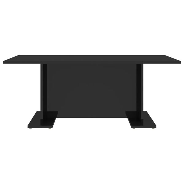 vidaXL Table basse noir brillant 103,5x60x40 cm bois d'ingénierie