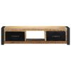 vidaXL Meuble TV 100x30x25 cm bois massif de manguier brut