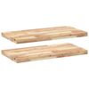 vidaXL &Eacute;tag&egrave;res flottantes 2 pcs 80x40x4 cm acacia massif non trait&eacute;