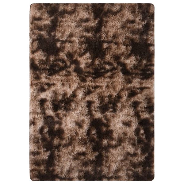 vidaXL Tapis &agrave; poils longs Taupe 170x120 cm