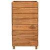 vidaXL Lit sur&eacute;lev&eacute; 50x40x72 cm bois de teck recycl&eacute; et acier