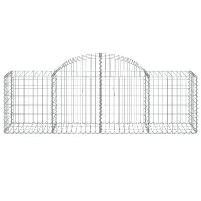 vidaXL Paniers à gabions arqués 9 pcs 200x50x60/80 cm Fer galvanisé