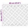 vidaXL Nez de marche Rectangulaire 4 pcs Argent&eacute; 60 x 50 cm Aluminium