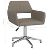 vidaXL Chaises pivotantes &agrave; manger lot de 2 taupe tissu