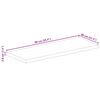 vidaXL Dessus de table 90x80x3,8 cm rectangulaire bois massif manguier