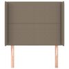 vidaXL T&ecirc;te de lit avec oreilles Taupe 93x16x118/128 cm Tissu