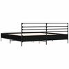 vidaXL Cadre de lit sans matelas noir 200x200 cm