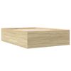vidaXL Cadre de lit sans matelas ch&ecirc;ne sonoma 135x190 cm