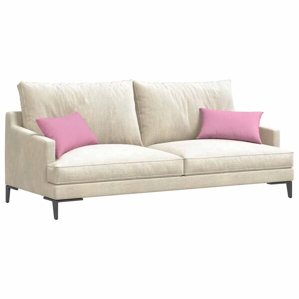 vidaXL Coussins de canap&eacute; 2 pcs Rose 50 x 30 cm tissu